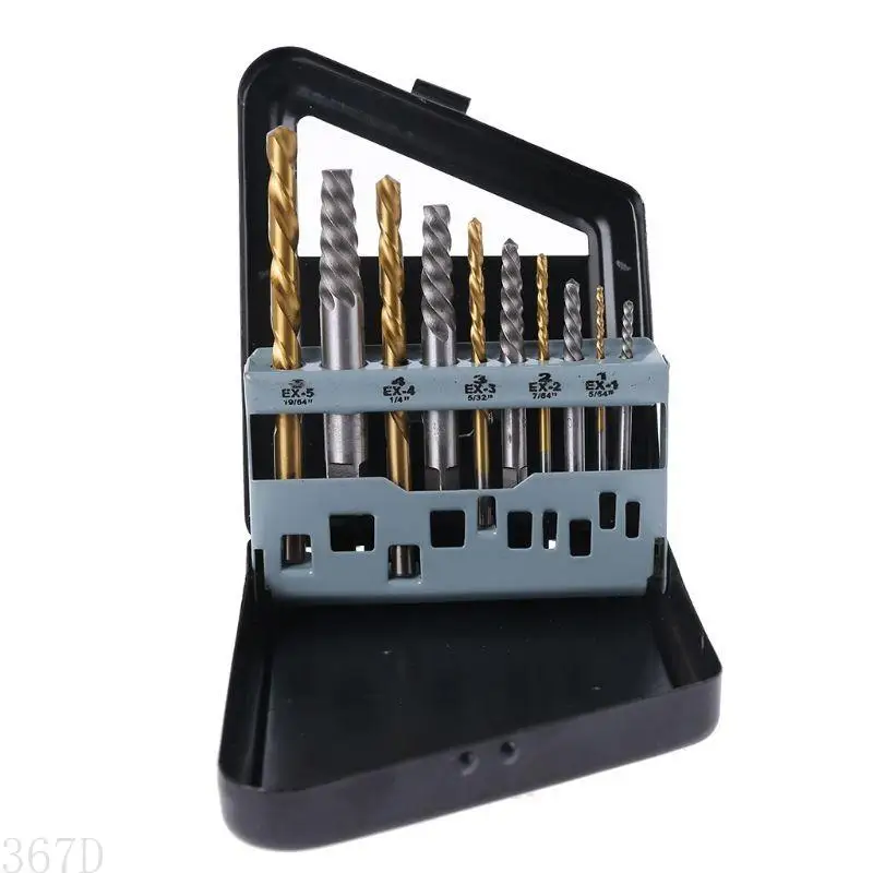 

AP28 10x Broken Double Head Screw Extractor, Sliding Thread and Broken Wire Remover Hexagon Drill Set, Broken Wire Extractor
