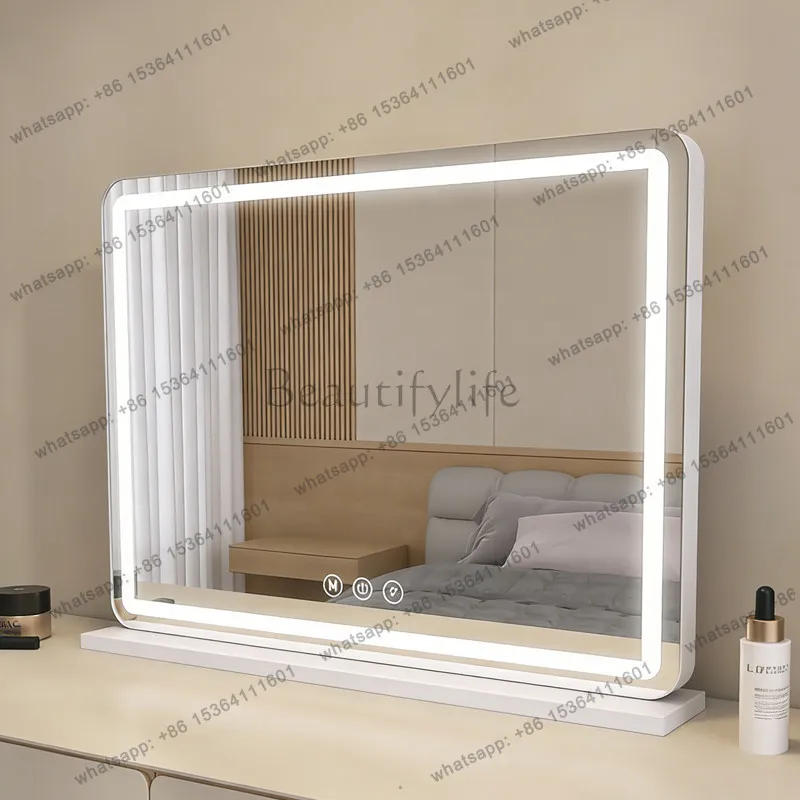 LD Makeup Aesthetic Mirror Modern Funky Square Smart Dressing Table Mirror Bedroom Luxury Spiegel Wand   Decorations