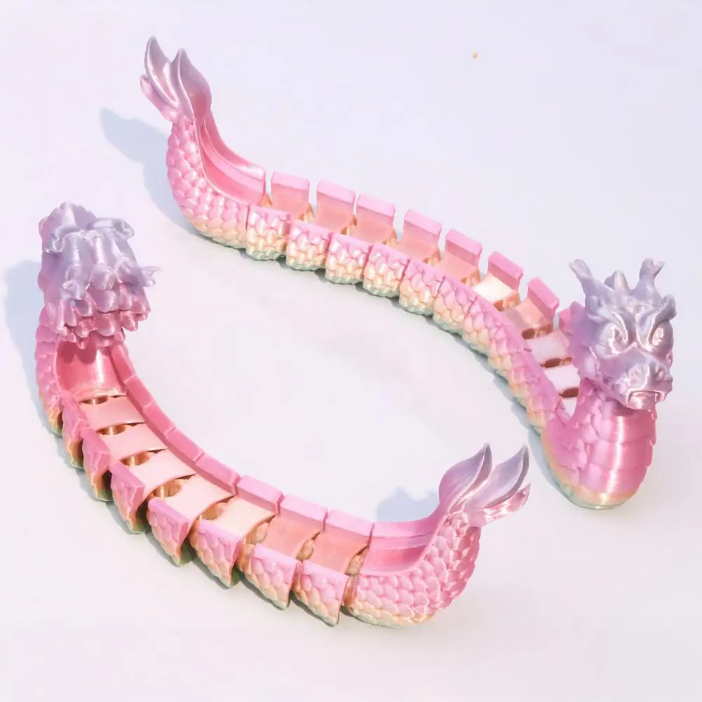 Dragon Boat Model Anxiety Relief Dragon Boat Toy 3d Printed Dragon Boat Figurine with Movable Joints Articulated Loong Model