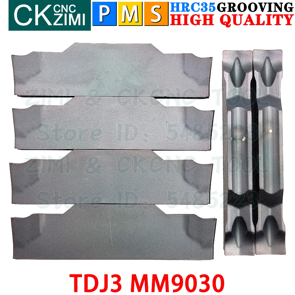 TDJ3 MM9030 TDJ 3 MM9030 เม็ดมีดคาร์ไบด์ละเอียดตัดร่องแทรกเครื่องมือ TTER TTEL CNC เครื่องกลึงโลหะเครื่องมือสำหรับสแตนเลส