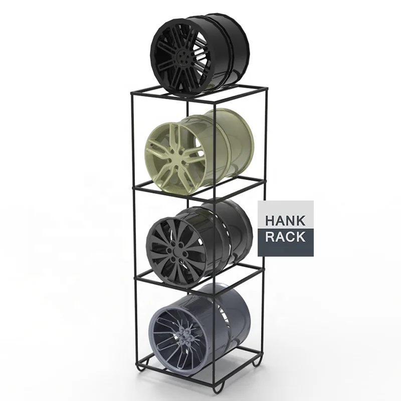 22 inches Car Wheel Rim Display Rack Alloy Double Side Wheel Display Stands