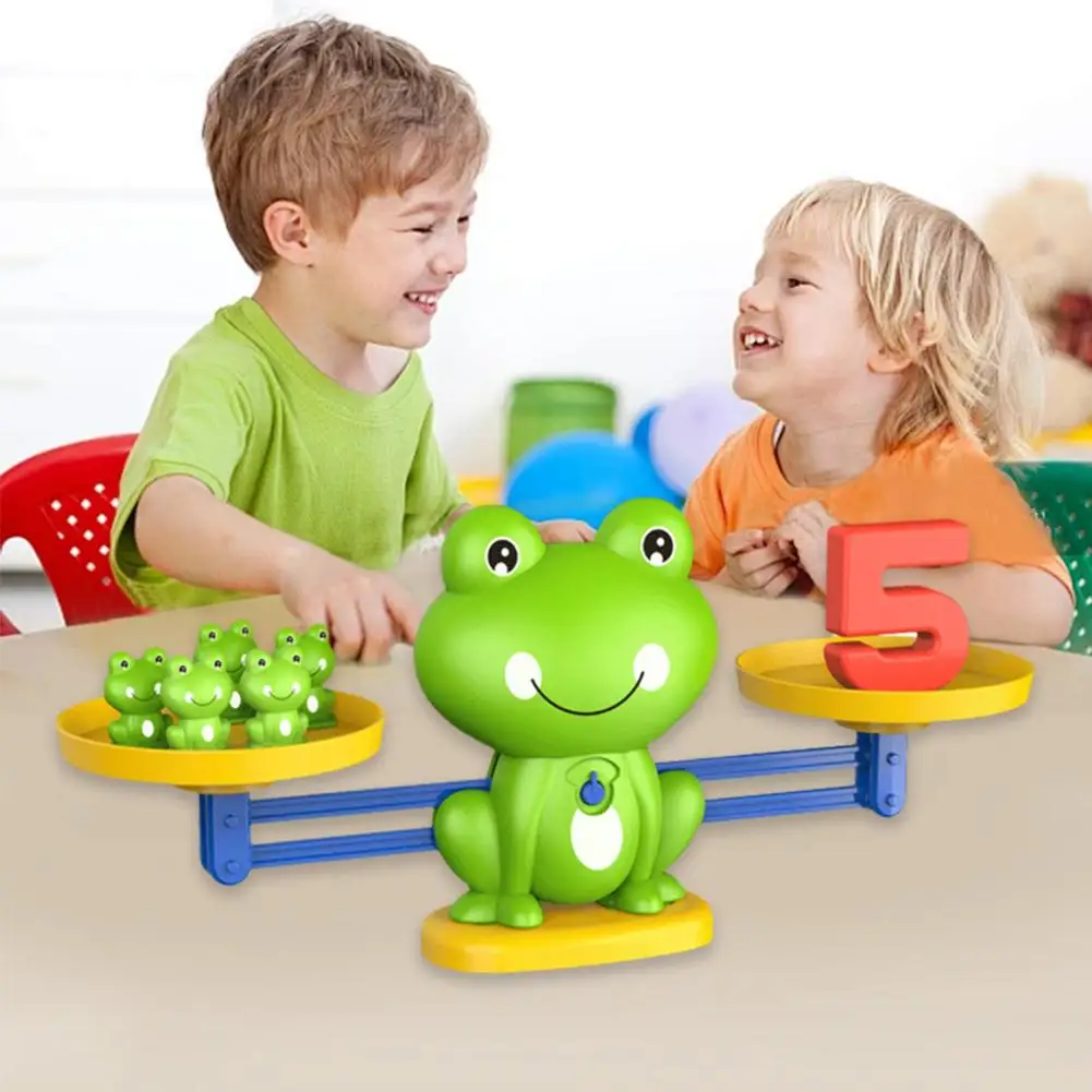 Jouet d'équilibre grenouille numérique pour enfants, puzzle d'éducation précoce, addition et soustraction, équilibre d'éveil, enseignement des mathématiques