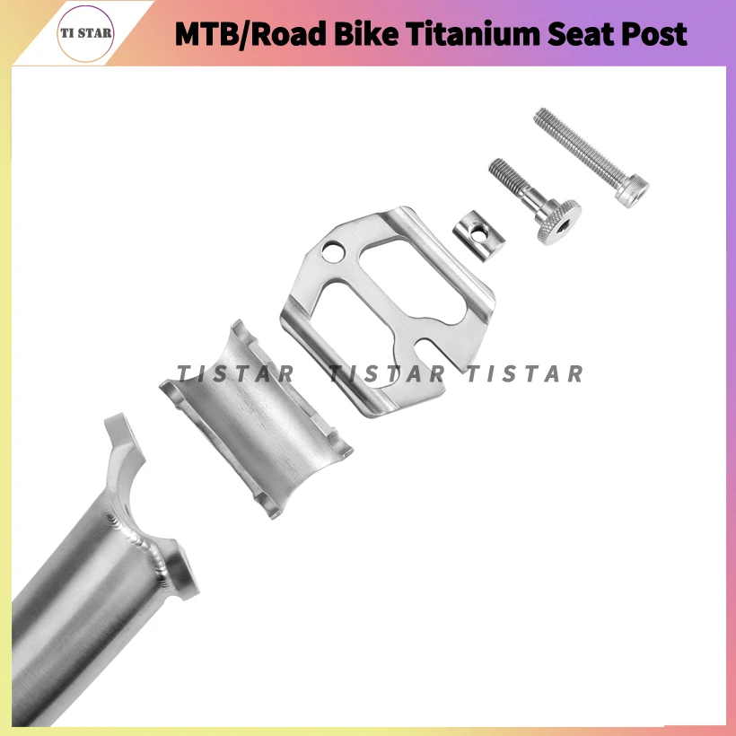 Lightweight Titanium Bike Seatpost, 27.2mm, 31.6mm Length, 350mm, Mountain, MTB, Road Bicycle, Seat Posts