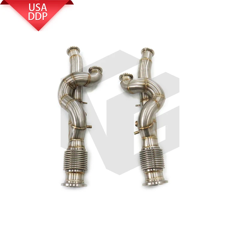 

ING Downpipe Catless for Lamborghini Aventador LP700 LP740 Equal length Pipe Converter Exhaust System without heat shield