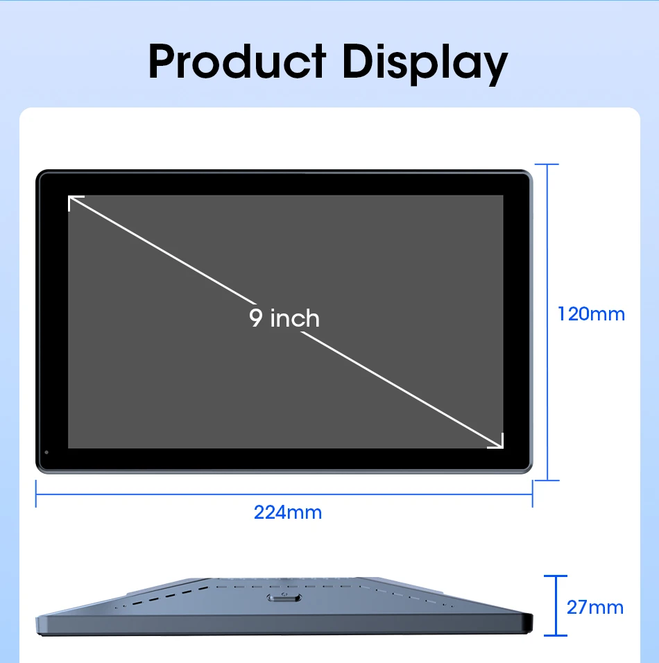 Jansite 9-Zoll-Autoradio mit vertikalem Bildschirm, Multimedia-Videoplayer, kabelloses Carplay, Android Auto, magnetische Halterung, Auto-Monitore, GPS – Detail 21