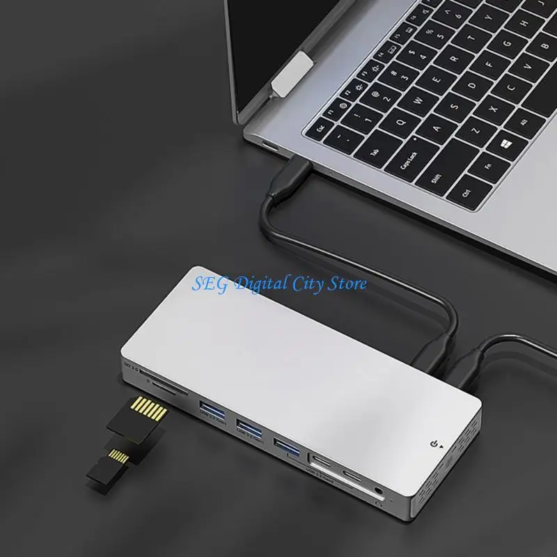 

U75B 14 In 1 USB C Hubs With 4K HDTV 100WPD Charging Gigabit Ethernet USB 3.2 Gen2 For Laptop