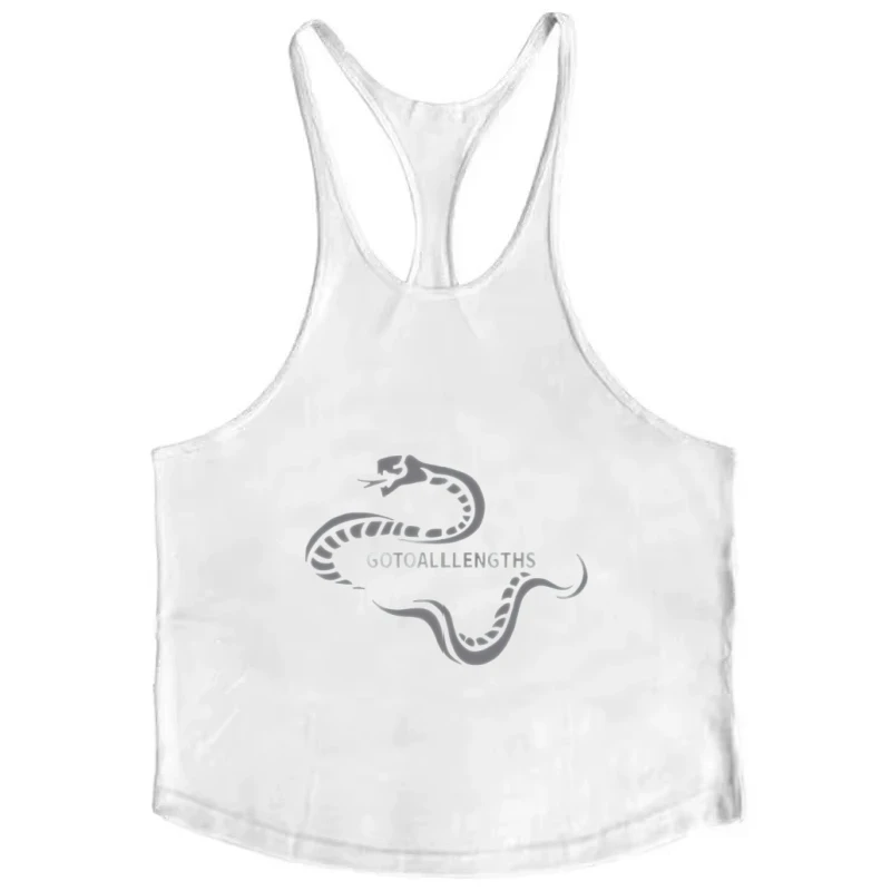 Canotta da palestra Stringer da uomo, Snake - Gilet ispirato a "GOTOALLLENGTHS", strutturato per i muscoli - che mostra allenamenti