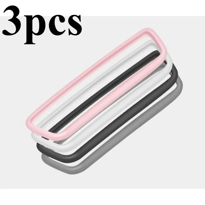 3pcs Silicone Car Interior Accessories Black White Pink Grey For Tesla Model 3 Y Rearview Mirror Protectors Interior Mouldings