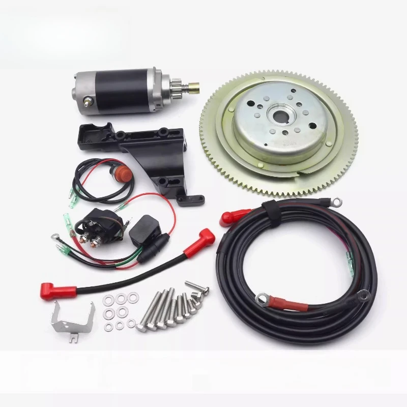 

Комплект для установки электрического стартера на подвесной лодочный мотор, подходит для двухтактных двигателей Yamaha 40J/40G