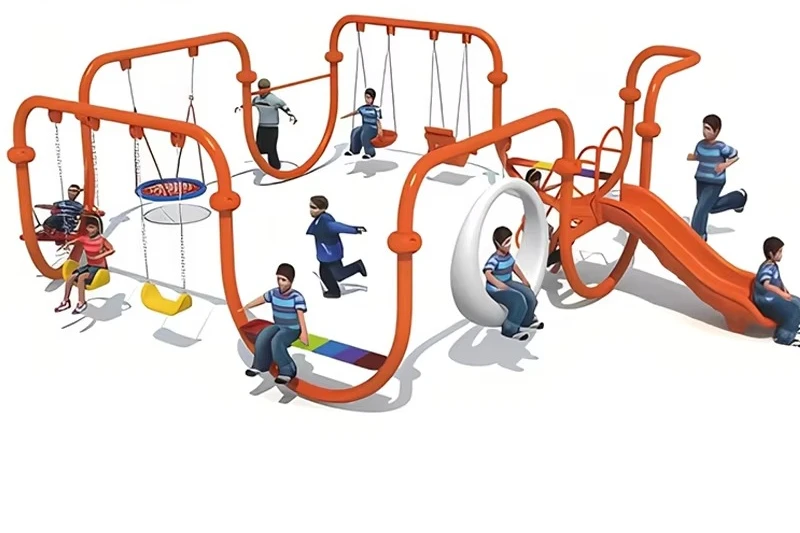 Good Quality Outdoor Kids Swing Outdoor Patio Swings Kindergarten Playground Metal&Plastic Baby Swing Set Garden Kids Playground