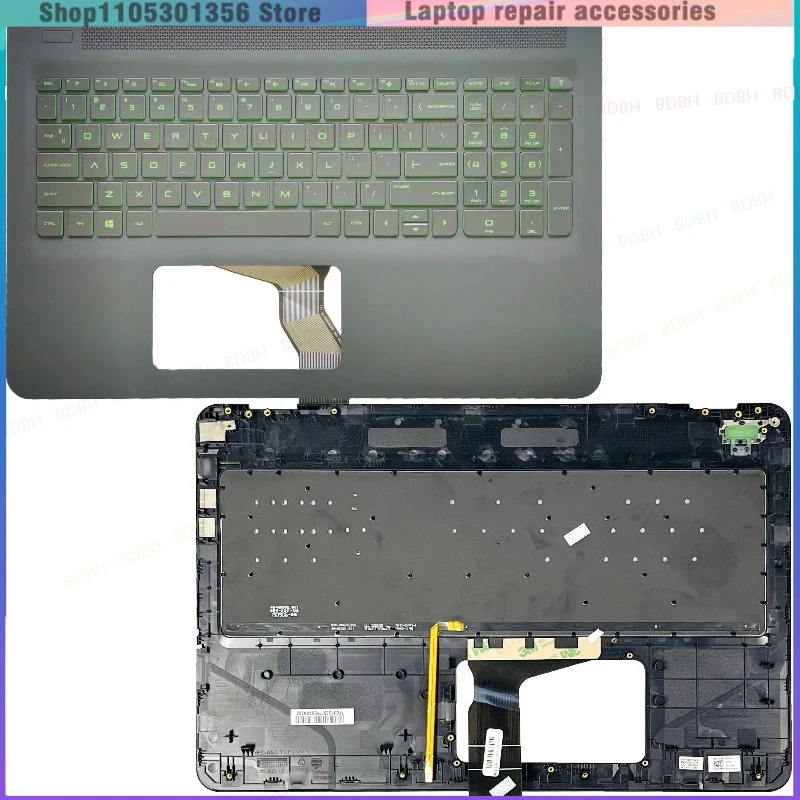 Nuevo teclado estadounidense para portátil OMEN 15-AX 15-DP 15-BC TPN-Q173, cubierta trasera LCD, cubierta superior con reposamanos, teclado retroiluminado para jugadores