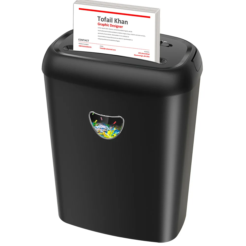 

CD210P-8 Woolsche Factory Измельчитель бумаги на 8 листов для офиса с большим корзином емкостью 25 л