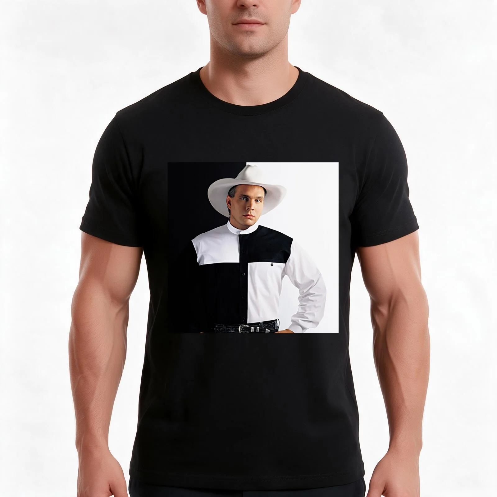 Garth Brooks stadium tour mur2 2019 kell T-Shirt, Summer Casual Cotton Tee, Oversized Streetwear Tops, Vintage Graphic Print