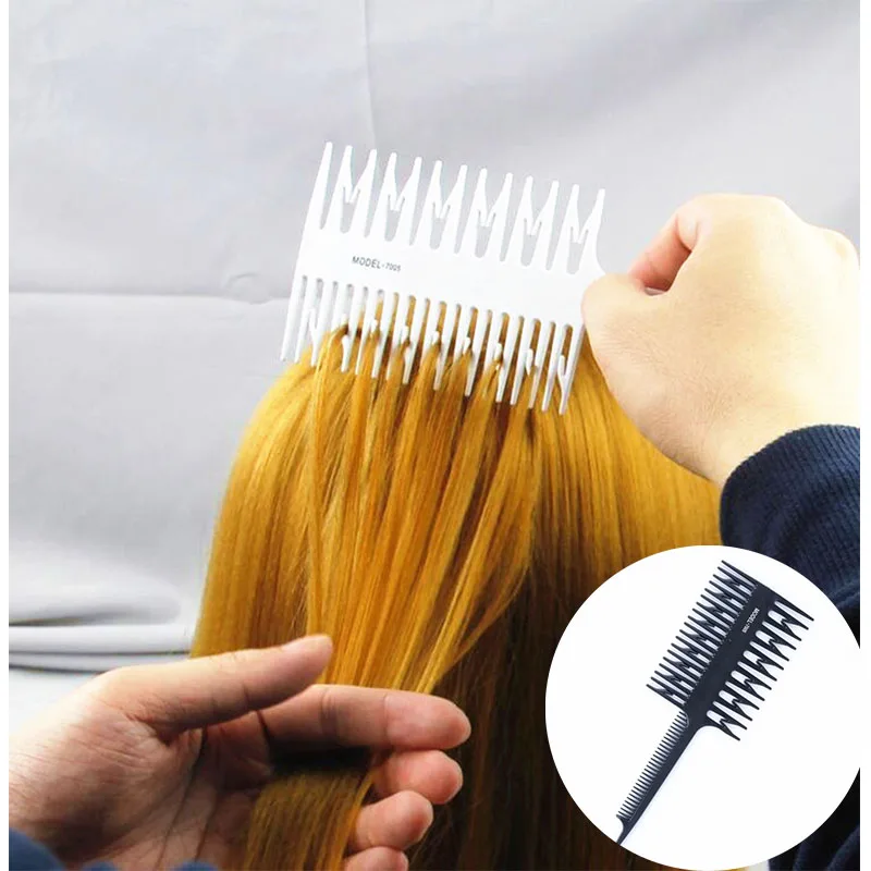 

Dyeing Comb Hair Coloring Highlighting Comb Wide Tooth Comb Fish Bone Hair Brush Hair Styling Barber Tool Salon Accessaries