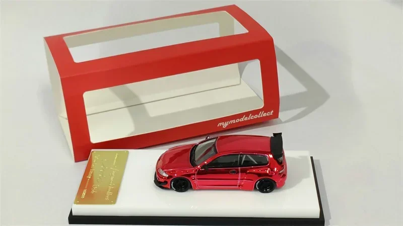 Model Collect MC 1/64 Pandem Civic EG6 Mk5 Rocket Bunny / GTR R35 LB Chrome Red Simulation Alloy Model Collectible Car