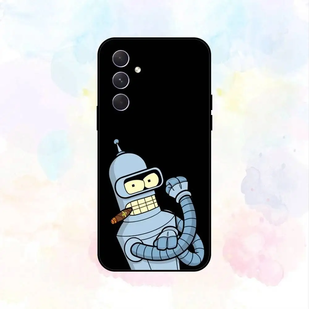 F-Futurama Engraçado B-Bender Phone Case Para Samsung Galaxy A73, A72, A71, A70, A53, A52, A51, Outros Soft Black Shell