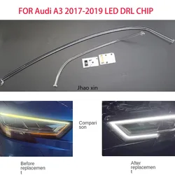 FOR Audi A3 2017-2019 LED Car Headlights DRL Light Strips Angel Eyes Chip Ballast Module Illuminations Maintenance Accessories