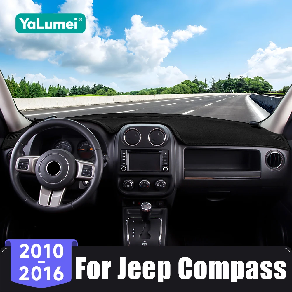 Für Jeep Compass 2010 2011 2012 2013 2014 2015 2016 Auto Dashboard Matte Vermeiden Licht Teppich Sonnenschutz Pad Anti-Uv Abdeckung Zubehör