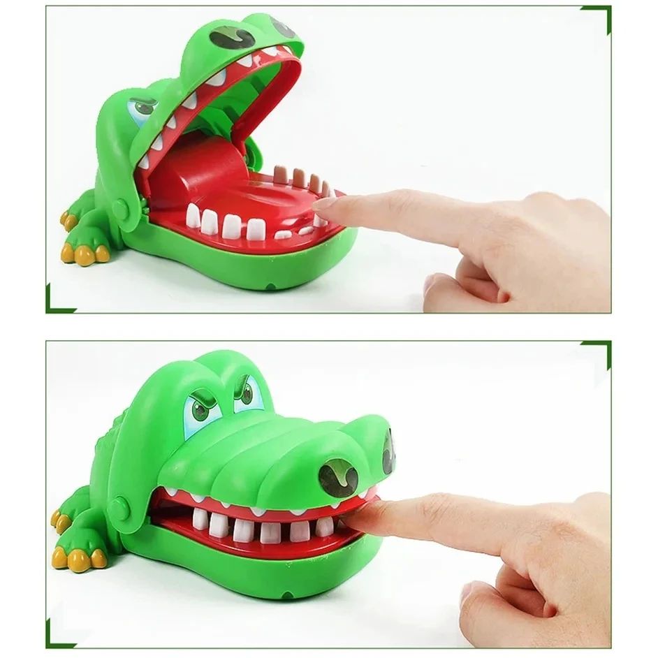 Fun Thriller Crocodile Teeth Bite Finger Toy Two-Player Lizards Mask Card Game Frog Tongue Sticking Out Parent-Child Toy Gift