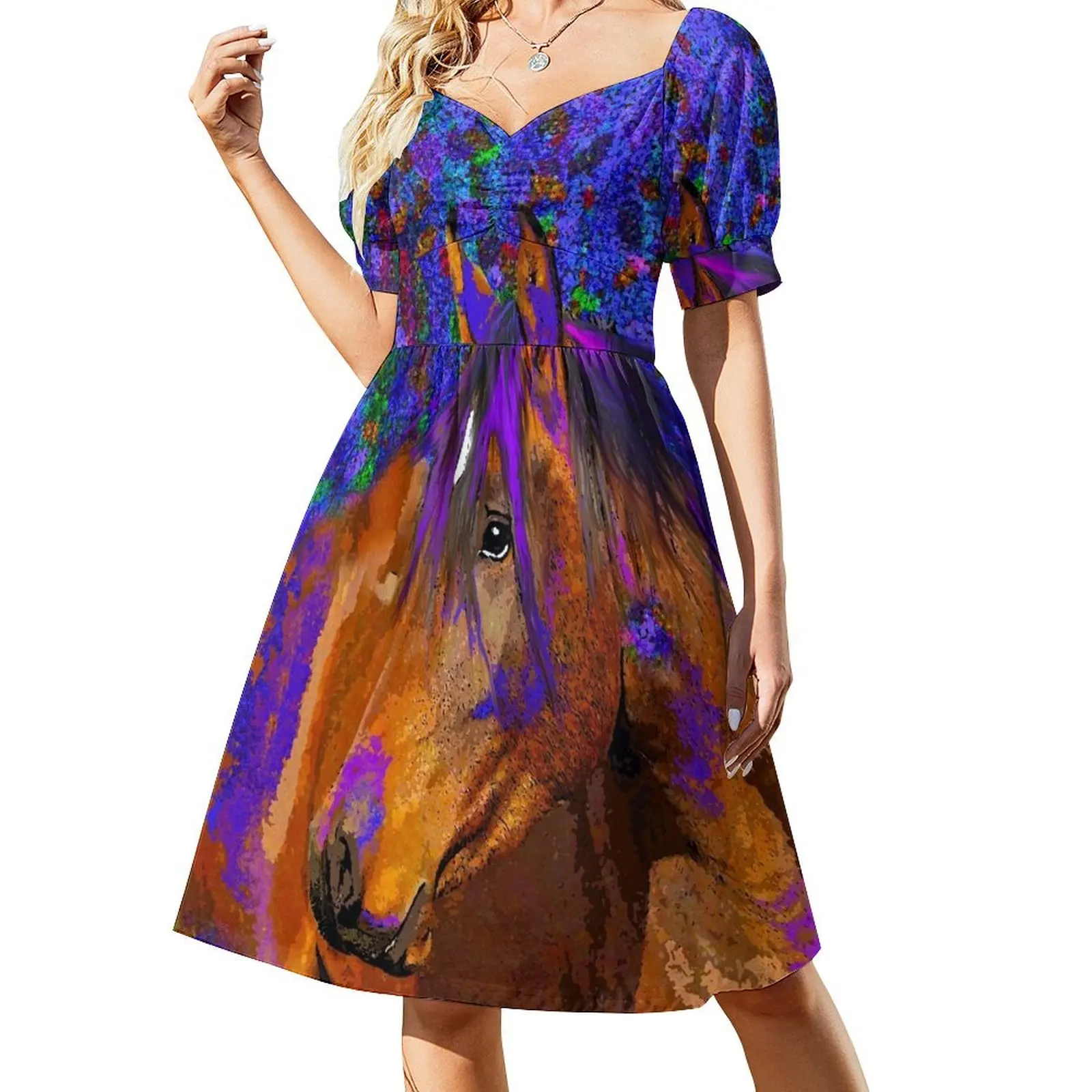 

HORSE and PURPLE Short Sleeved Dress long dress women dresses for women 2025 luxury designer party Dress