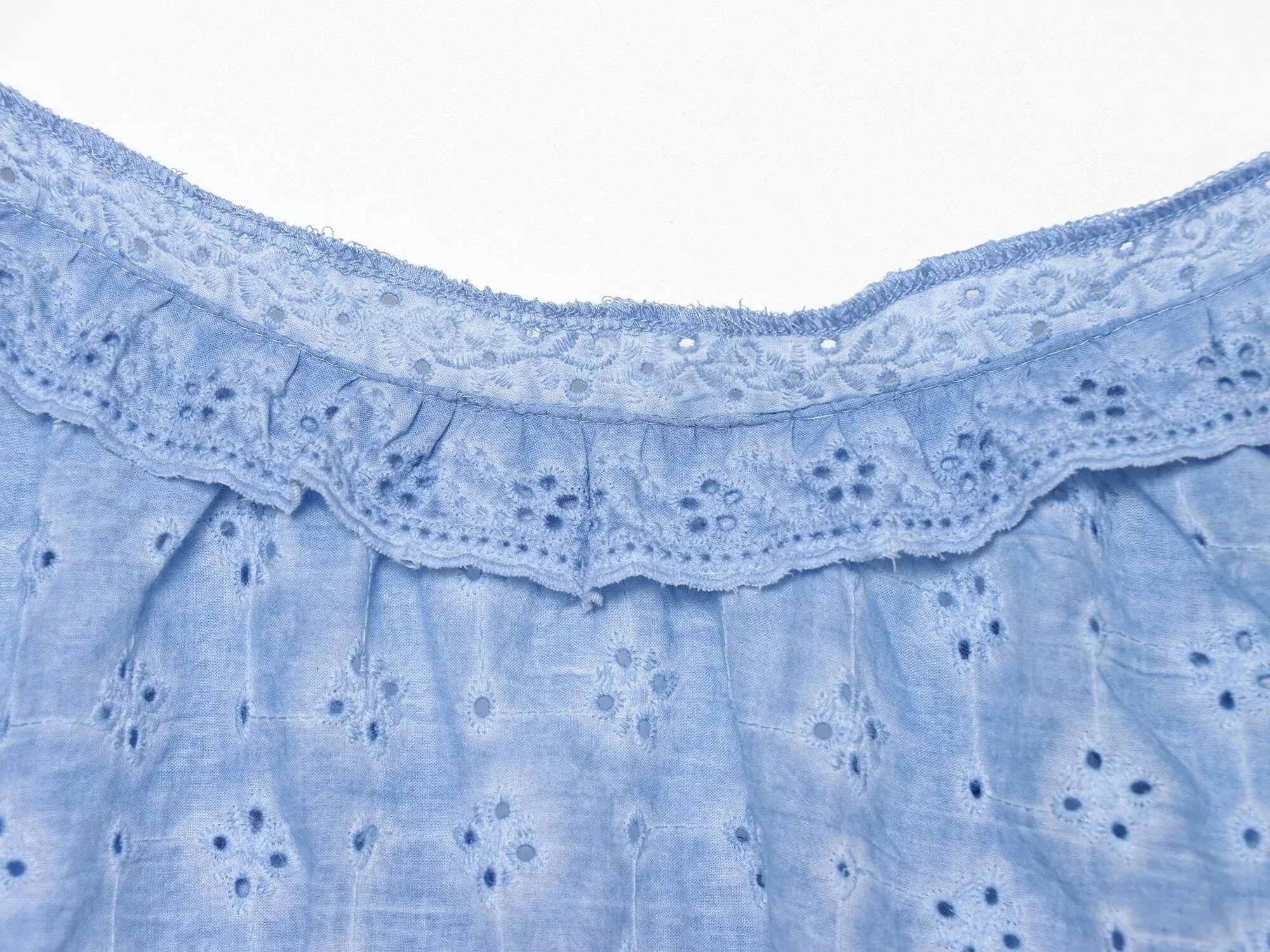 European and American 2026 new summer style washed effect hollow embroidered suspender top + hollow embroidered shorts set