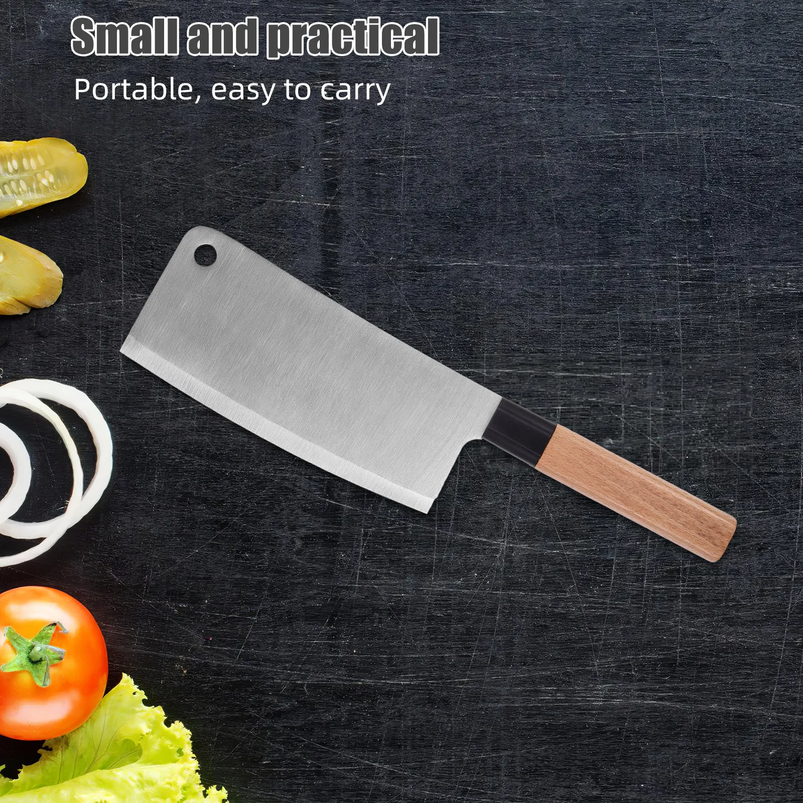 2Pcs Ergonomic Wood Knife Handle Replacement for Kitchen Cutter Non-Slip Wooden Grip Repair Tools for Knife Handle view 2