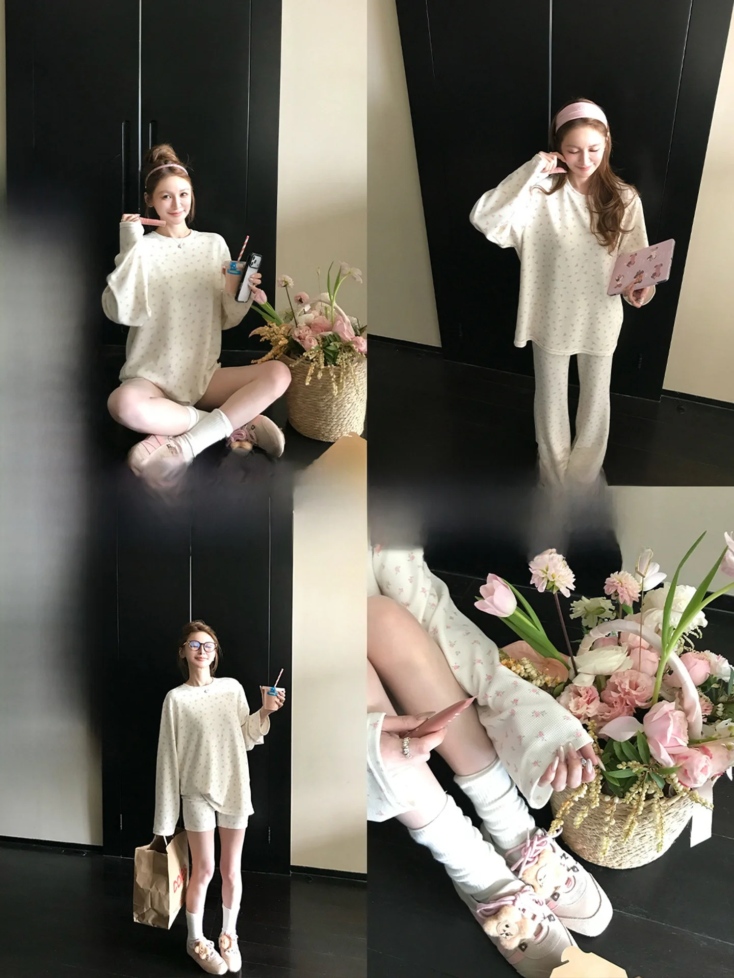 

Женский комплект Skk Store: футболка с длинным рукавом из модала, мягкий эластичный топ в форме облака, брюки с высокой талией, дышащий летний модный комплект