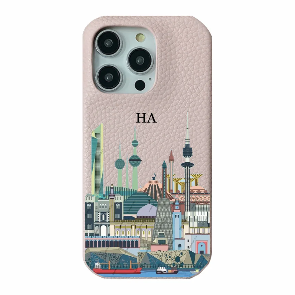 Personalizowane skórzane etui z inicjałami na iPhone 17 18 14 13 15 Pro Xs Max 12 Mini 11 XR 16 Plus Luksusowe pokrowce — zdjęcie produktu 5