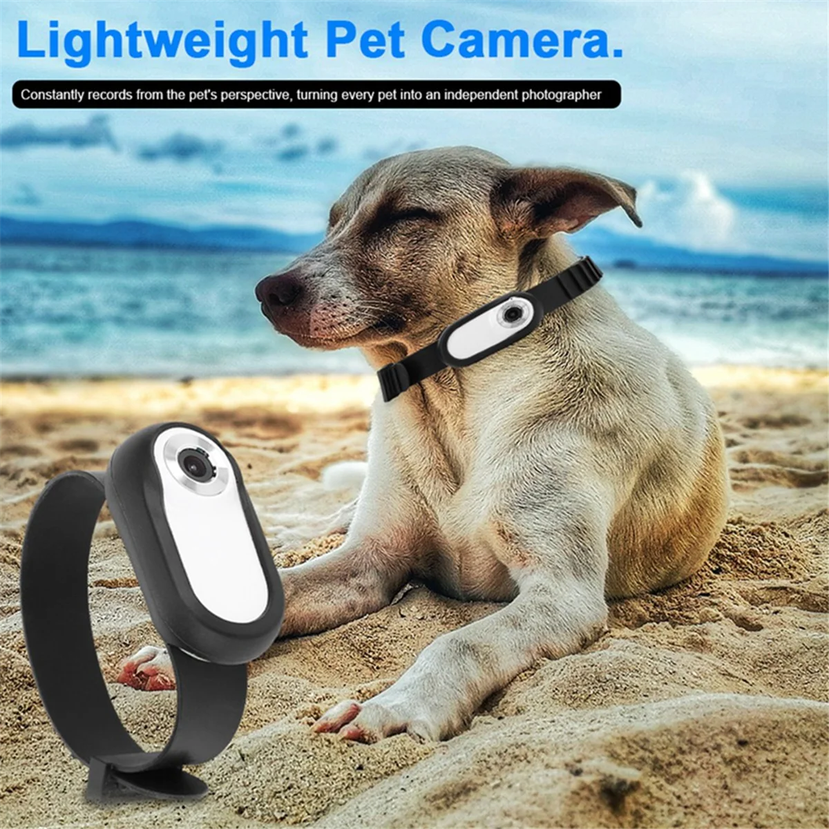 

A43MM 1080P HD Wireless Collar Camera Cat Dog Pet Collar Camera Video Recorder Body Camera for Indoor/Outdoor with 32G Card A