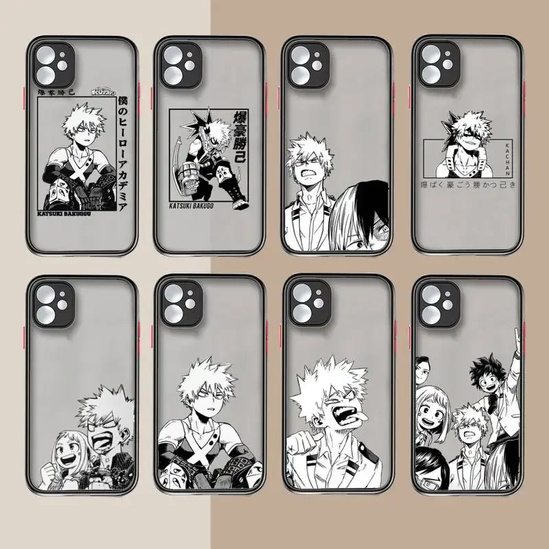 Bakugou Katsuki hunter x hunter anime Phone Case matte transparent For iphone 14 11 12 13 15 plus mini pro max cover