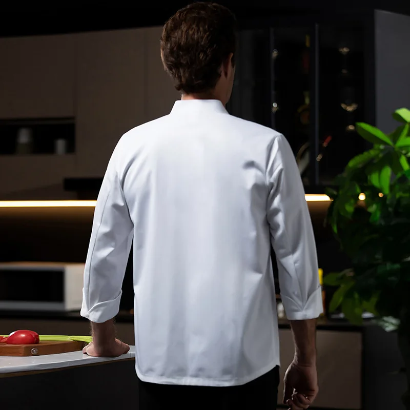 西洋レストランシェフ制服秋冬衣装ケータリングホテル食堂ベーカーケーキショップ作業服長袖