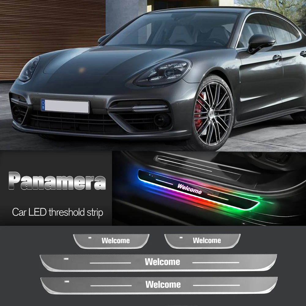 

Car Door Sill Light For Porsche Panamera 970 971 2009-2019 2010 Customized Logo LED Welcome Threshold Pedal Lamp Accessories