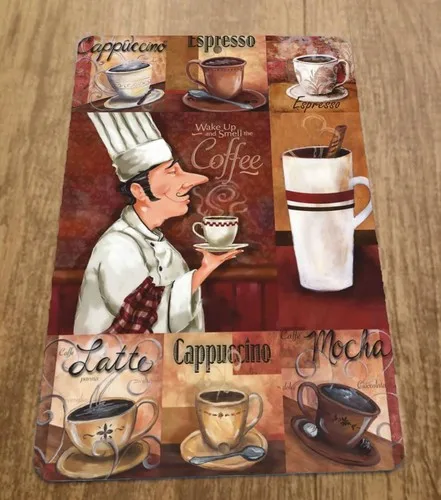 Wake Up and Smell the Coffee  Metal Wall Sign