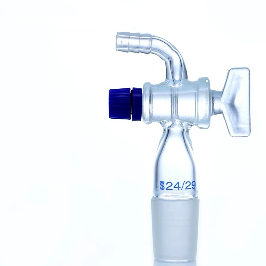 19/26 24/29 29/32,Glass Vacuum Adapter,Bent Hose Connection,Lab Stopcock,Glass Switch Valve