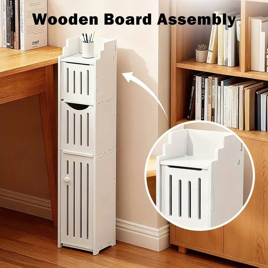 1 Piece Narrow PVC Tissue Storage Box, Slim Design Space Organizer, Practical Household Storage Container & Festival Gift Choice