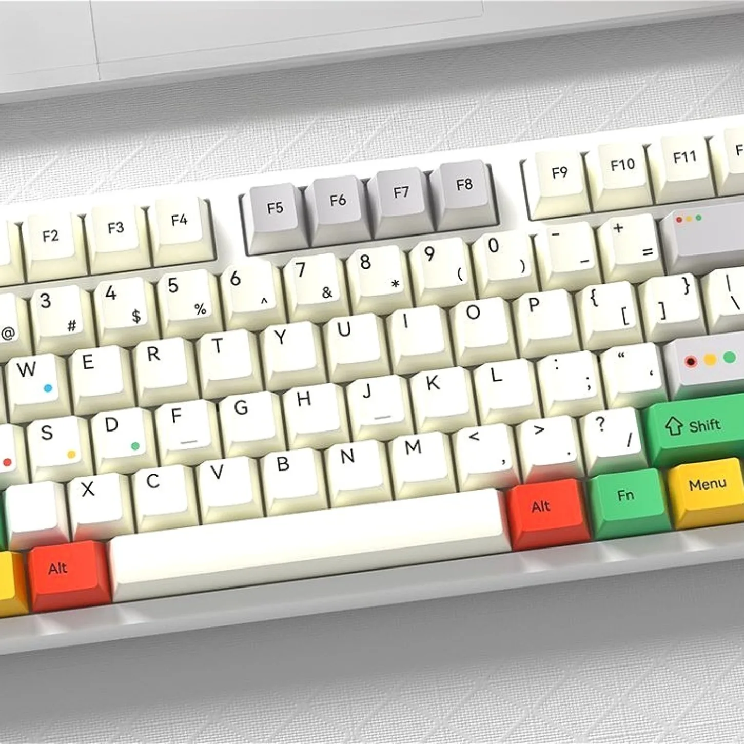 Traffic Light Cherry Keychain Kit PBT 130 Key Suitable for 60/64/84/98/108 Mechanical Keyboard MX Switch Personalized Keyboard