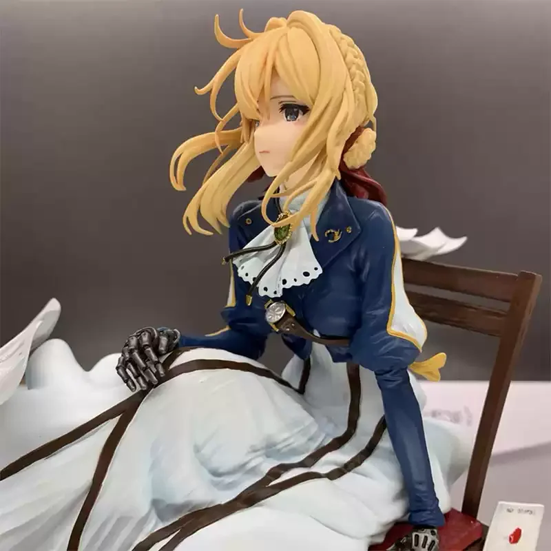 27cm Violet  Figure Violet Evergarden Anime Figures Standing Girl Pvc Model Gk Stature Collectible Toy Desk Decoration Doll Gift