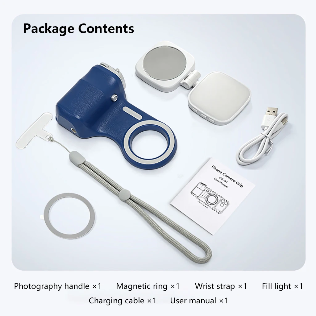 Magnetic for Magsafe Phone Camera Grip Detachable Bluetooth-compatible Shutter Remote Handle for iPhone Selfie Holder Photo Vlog