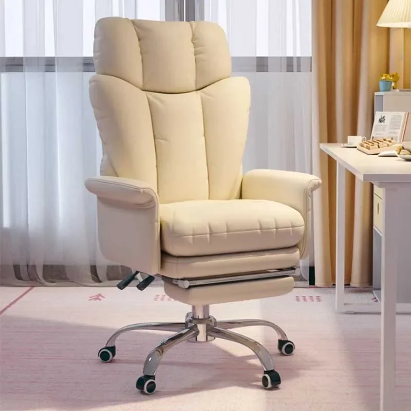 

Необычный офисный стул с поясничной поддержкой, компьютерный вращающийся эргономичный дизайнерский офисный стул, милый шезлонг с высокой спинкой, мебель De Bureaux