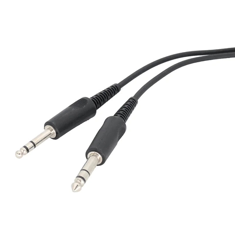 ABAC-Black 5 Pin XLR To GA Dual Plug Aviation Headset Connector Cable Aircraft Headphone Adapter