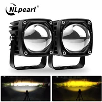 ANMINGPU 6000k/3000k Barra de luz LED de trabajo 12V 24V blanco amarillo todoterreno luces antiniebla para coche camión Atv 4x4 faros LED