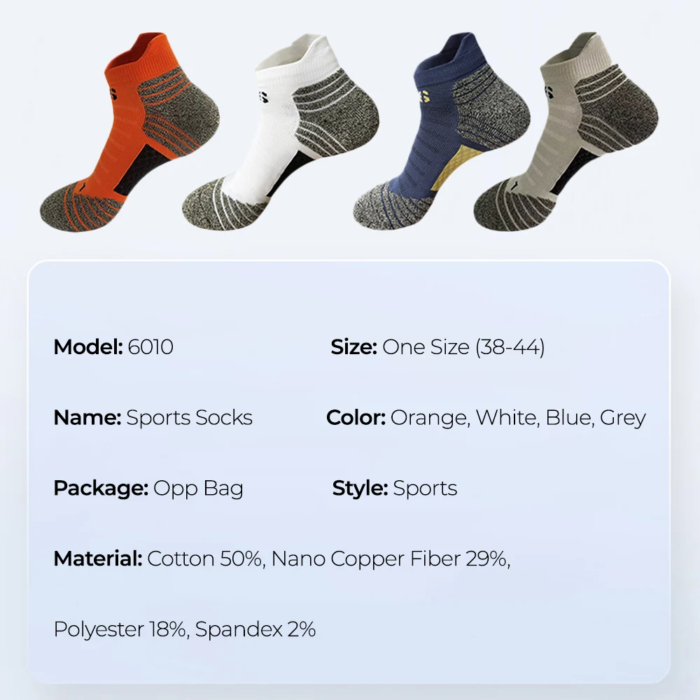 Deodorant Antibacterial Nano Copper Fiber Sports Socks for Men 2023 MTB Cycling Bicycle Basketball Sock Running Climbing Summer