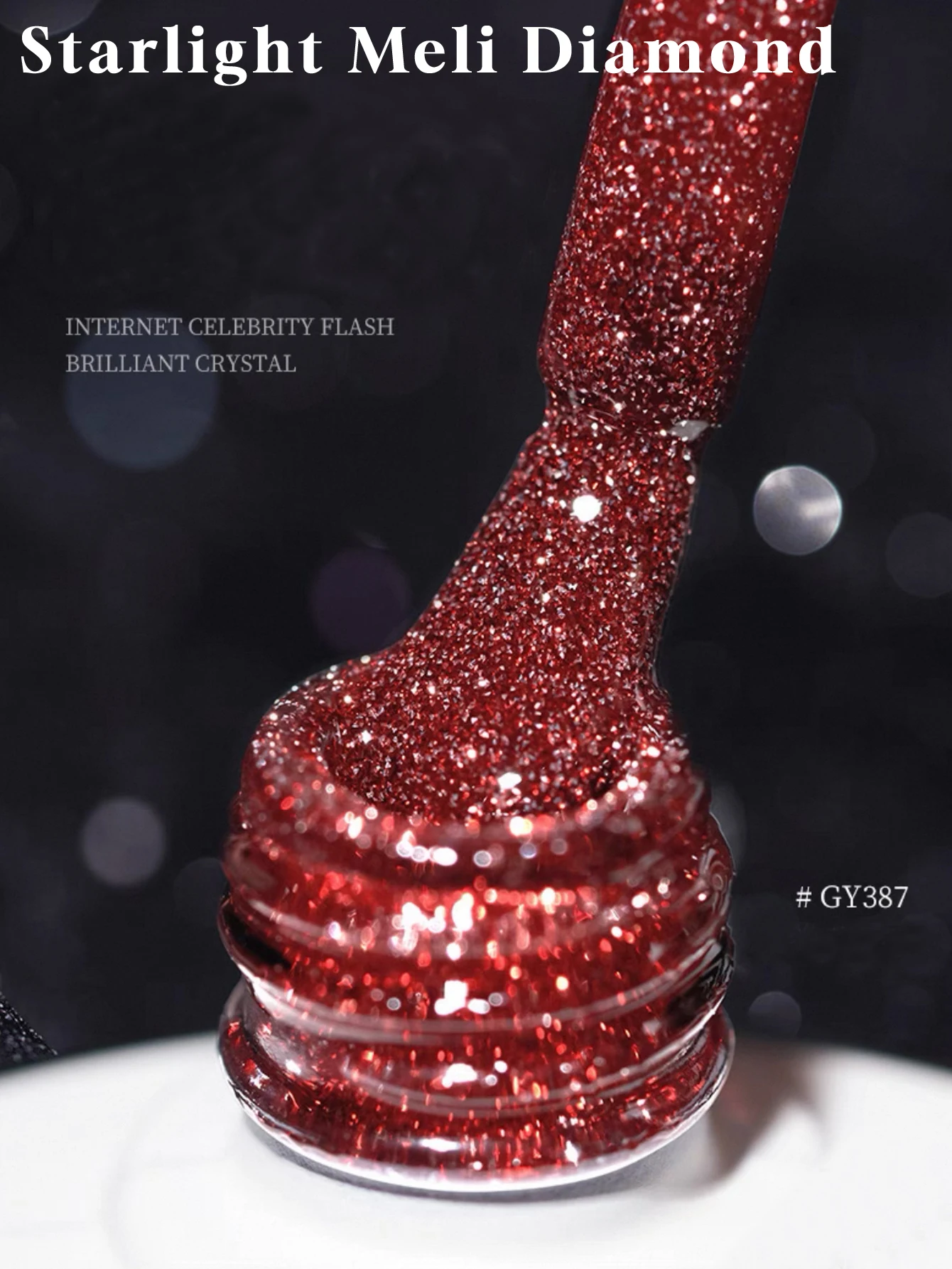 1/12 pièces 2025New Nail Art réfléchissant Disco Flash coloré platine Fine paillettes diamant écrasé Gel vernis à ongles dure pendant 28 jours