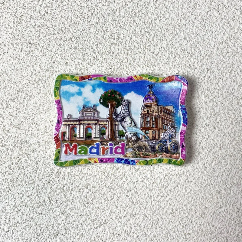 

Madrid 3D Resin Refrigerator Magnet - Spain Cultural Heritage and Historical Landmarks