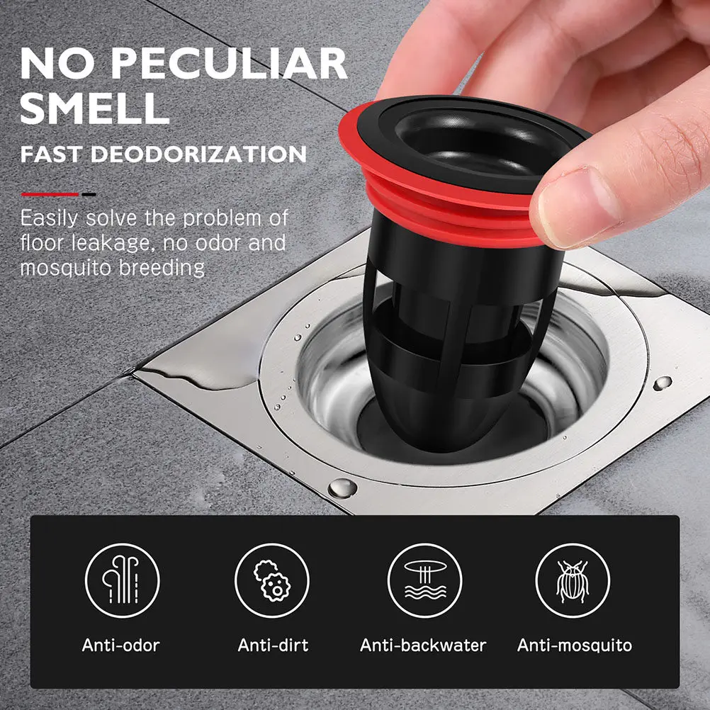 

Комплект из 2-х износостойких сеток-фильтров для напольного слива, защита от запаха, удобная заглушка для унитаза и душа