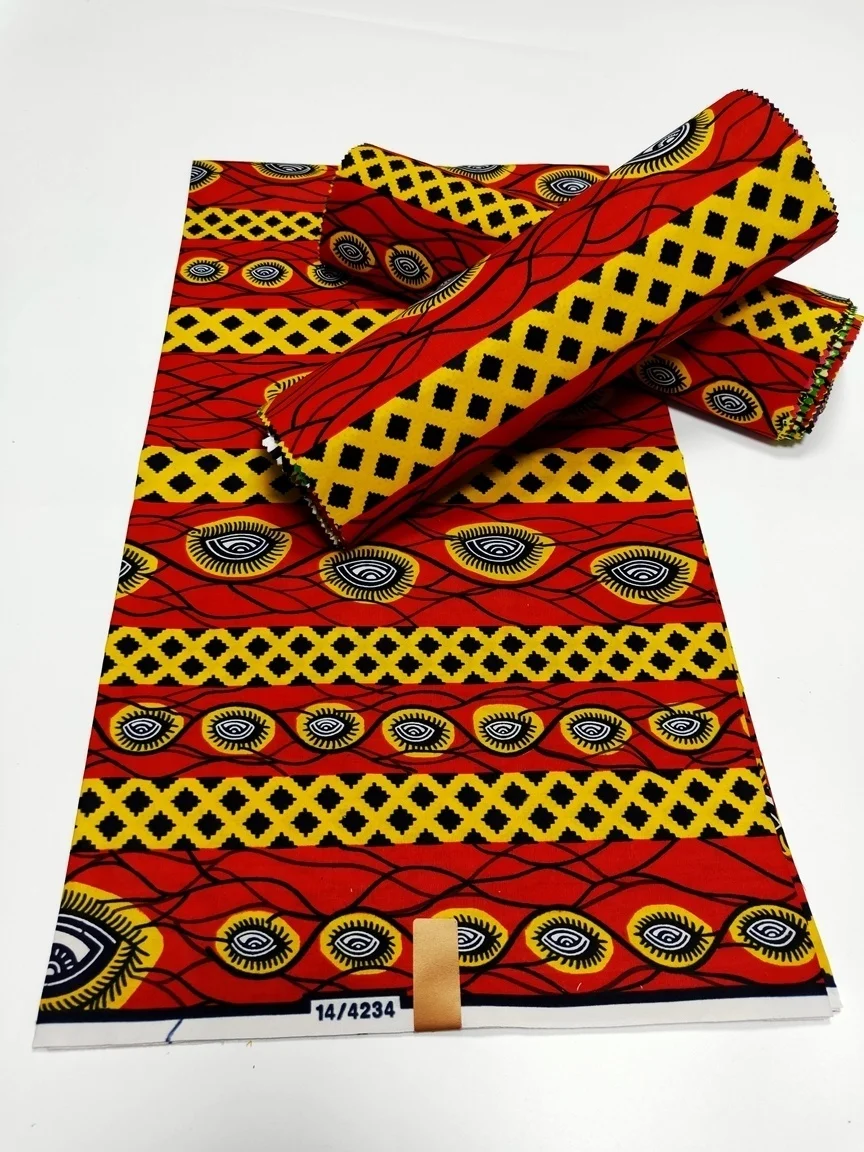 Tkanina woskowa Blesing nowa afrykańska tkanina 100% bawełniana tkanina we wzory typu African Wax woskowana Ankara Tissu materiał do szycia na