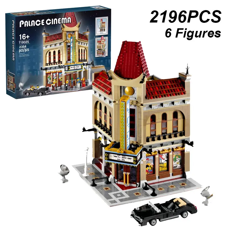 2354PCS Creative Palace Cinema Architecture Building Blocks City Street View MOC Assemble Bricks Toy Gift For Adult Kids