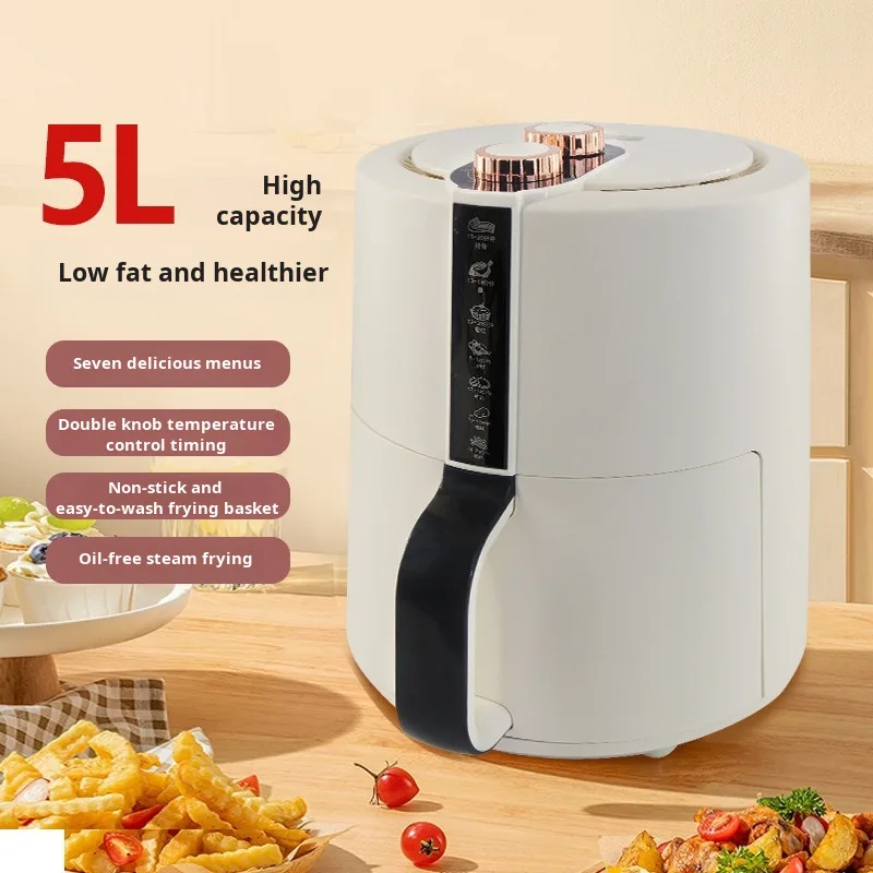 household Large capacity smokeless electric fryer Multi functional intelligent stainless steel air f