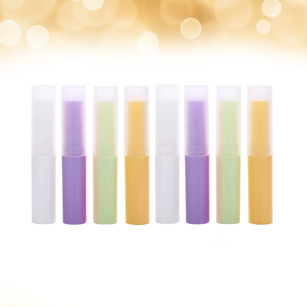 

16pcs Balm Tubes Premium Plastic Empty Containers For Diy Natural Lip Gloss Storage Refillable 4 Colors White Light Green Purple