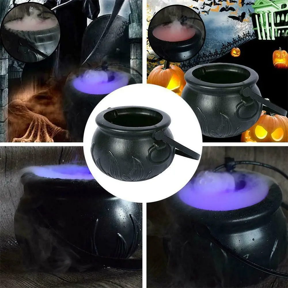E9 Black Machine Halloween Decoration Christmas Witch Barrels Skull Jar Cosplay Party Supplies Prop Halloween Cauldron New Year